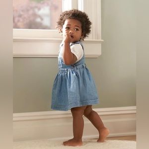 NEW Gap Baby Denim Overalls Dress 6-12M